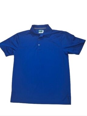 Ben Hogan Men's Medium Royal Blue Power Polo SS Shirt Performance Air Golf EUC